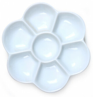 Porcelánová paleta pro akvarel – květina - 