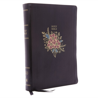 KJV Holy Bible: Super Giant Print with 43,000 Cross References, Deluxe Black Floral Leathersoft, Red Letter, Comfort Print: King James Version - Thomas Nelson