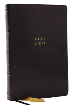 KJV Holy Bible with Apocrypha and 73,000 Center-Column Cross References, Black Leathersoft, Red Letter, Comfort Print: King James Version - Thomas Nelson