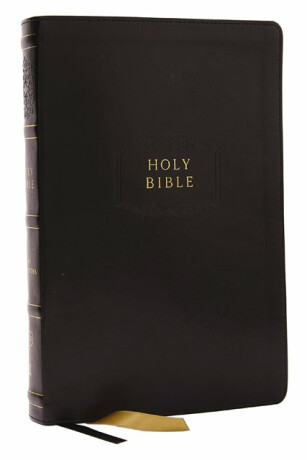 KJV Holy Bible with Apocrypha and 73,000 Center-Column Cross References, Black Leathersoft, Red Letter, Comfort Print (Thumb Indexed): King James Version - Thomas Nelson