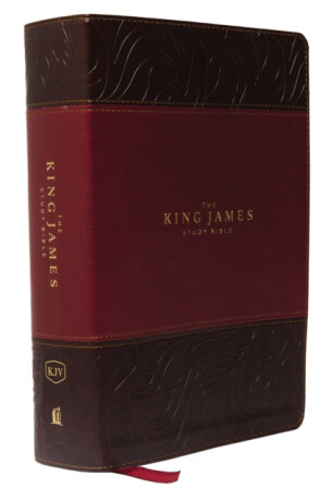 KJV, The King James Study Bible, Leathersoft, Burgundy, Red Letter, Full-Color Edition - Thomas Nelson