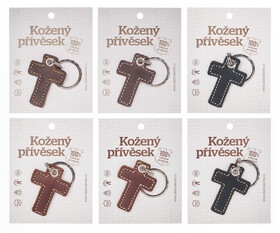 Klíčenka kožená Kříž - 