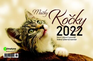 Kalendář 2022 - Kočky, stolní týdenní, 214 x 140 mm - neuveden