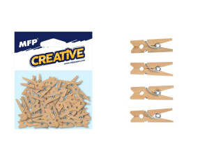 Kolíček 2,5cm/50ks natural hnědý - 