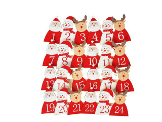 Kolíček dřevěný adventní kalendář figurky CJ-10176E - 