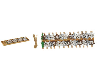 Kolíček dřevěný adventní kalendář vločky CJ-19S31A - 