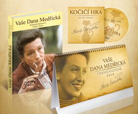 Komplet 3ks Vaše Dana Medřická + DVD + kalendář 2018 - Václav Vydra,Bohumila Spisarová