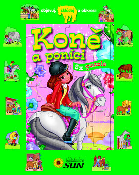 Koně a poníci 8x puzzle - neuveden