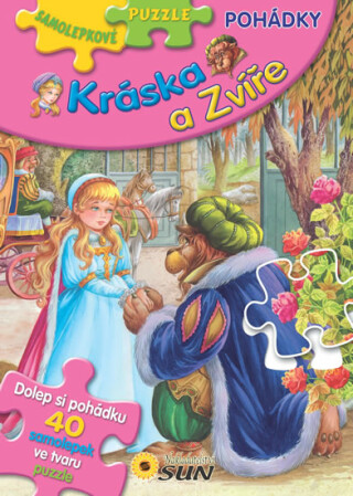 Samolepkové puzzle Kráska a zvíře (poškozená) - neuveden
