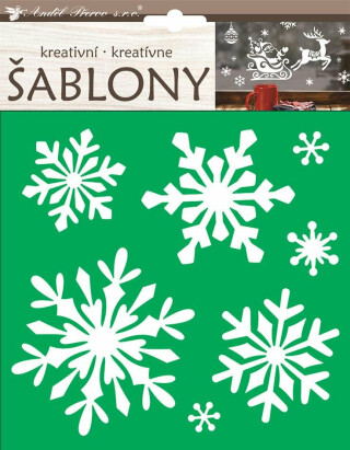 Kreativní šablony - vločky 18 x 23 cm - neuveden