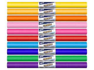 Krepový papír role 50x200cm mix barev 10ks duhový - 