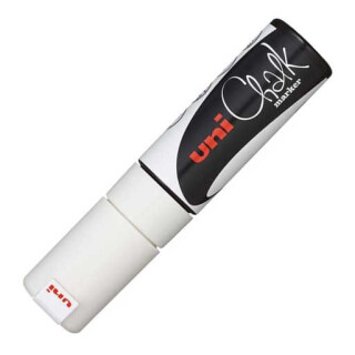 Křídový popisovač Uni Chalk 8mm bílý - 