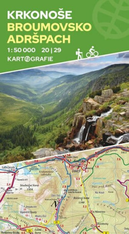 Krkonoše, Broumovsko, Adršpach  - oboustranná turistická mapa 1:50 000