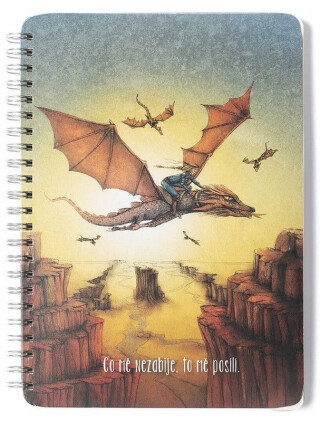 Kroužkový blok A5 Co mě nezabije, to mě posílí - čistý 50 listů - neuveden