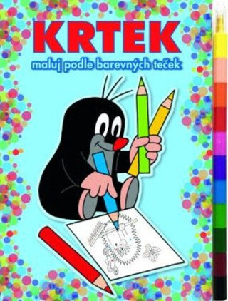 Krtek 2 - Maluj podle barevných teček + maxi voskovka - neuveden