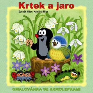 Krtek a jaro - omalovánky čtverec s háčkem na zavěšení - Zdeněk Miler