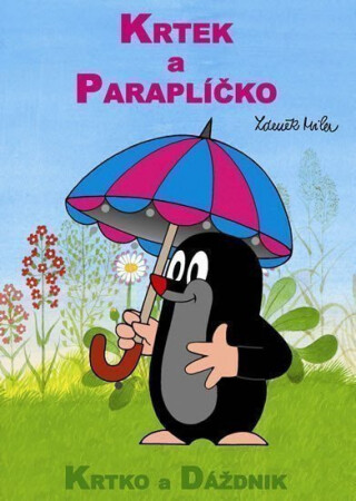 Krtek a paraplíčko - omalovánka A4 - Zdeněk Miler