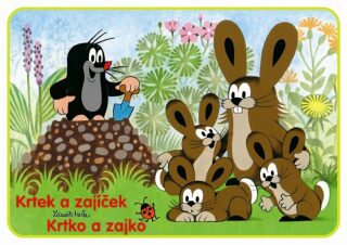 Krtek a zajíček - omalovánka - Zdeněk Miler