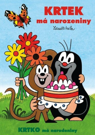 Krtek má narozeniny - Omalovánky A4 - Zdeněk Miler