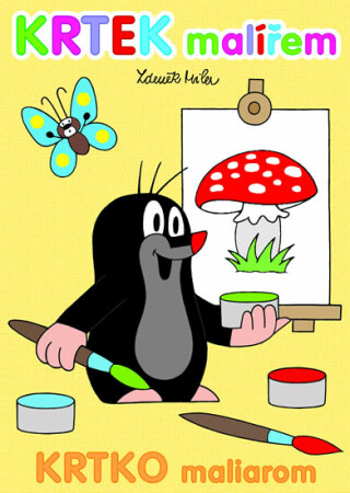 Krtek malířem - omalovánka - Zdeněk Miler