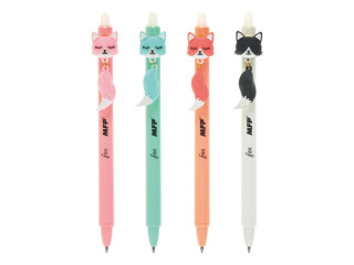 Kuličkové pero gumovací Fox, 0,5, modré - 