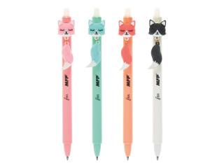 Kuličkové pero gumovací Fox, 0,5, modré - 