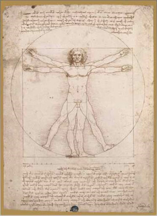 Leonardo da Vinci: Proporční schéma - Puzzle/1000 dílků - neuveden
