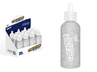 Lepidlo glitrové 20ml stříbrné - 