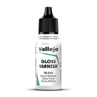 Lesklý lak pro modelářské barvy Vallejo 18ml - 