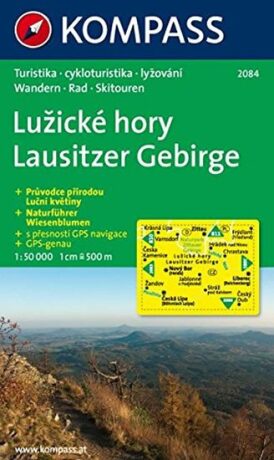 Lužické hory, Lausitzer Gebirge 1:50 000 / turistická mapa KOMPASS 2084 - neuveden