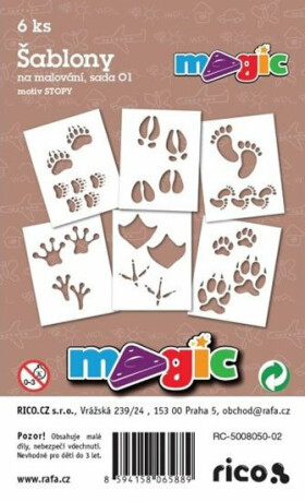 MAGIC papír šablony na malování STOPY - neuveden
