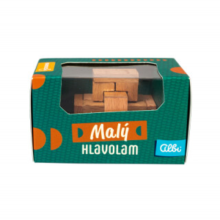 Malý dřevěný hlavolam - Plná krychle (poškozená) - 