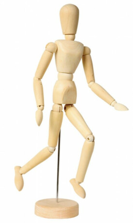 Manekýn dřevěný pohyblivý 14cm - 
