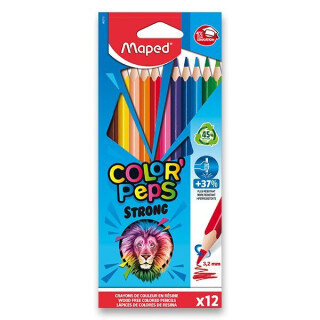 Maped - Bezdřevé pastelky Color´Peps Strong 12 ks (poškozené) - neuveden