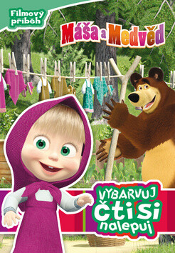 Máša a Medvěd Vybarvuj, čti si, nalepuj - Walt Disney