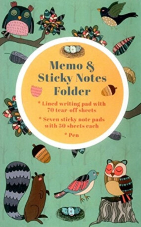 Memo & Sticky Notes Folder: Woodland Creatures - Press Peony