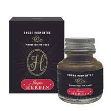 Metalický inkoust Herbin 30ml – Gold - 
