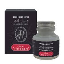 Metalický inkoust Herbin 30ml – Silver - 