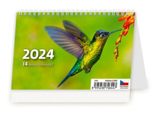 MINI 14denní kalendář - stolní kalendář 2024 - neuveden