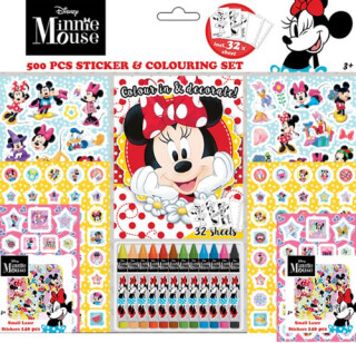 Samolepkový set s omalovánkami a voskovkami - Minnie - neuveden