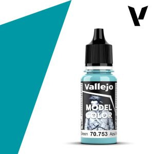 Modelářská barva Vallejo 18ml – 753 Light Blue Green - 