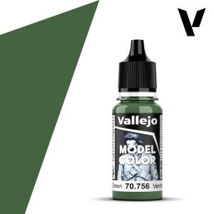 Modelářská barva Vallejo 18ml – 756 Splinter Green - 