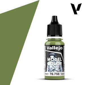 Modelářská barva Vallejo 18ml – 758 Bright Green - 
