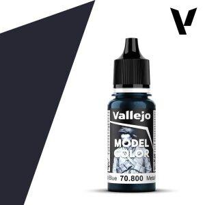 Modelářská barva Vallejo 18ml – 800 Gunmetal Blue (Metallic) - 