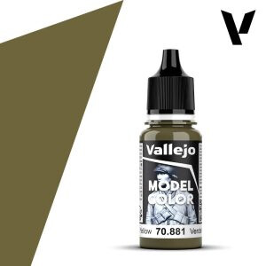 Modelářská barva Vallejo 18ml – 881 Green Yellow - 