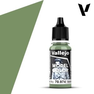 Modelářská barva Vallejo 18ml – 974 Green Sky - 