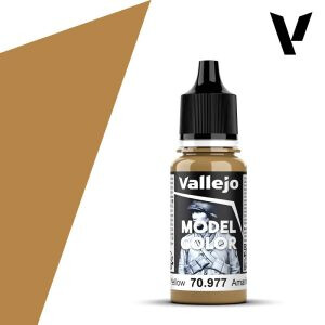 Modelářská barva Vallejo 18ml – 977 Desert Yellow - 
