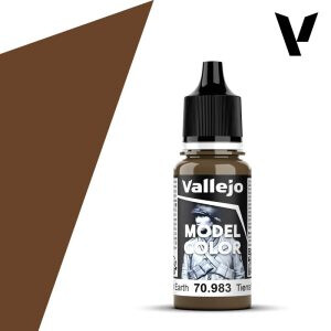 Modelářská barva Vallejo 18ml – 983 Flat Earth - 