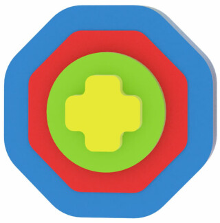 Moje první puzzle - Tvary osmiúhelník/modrá - neuveden