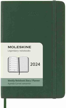 Moleskine Plánovací zápisník 2024 zelený S, měkký - neuveden